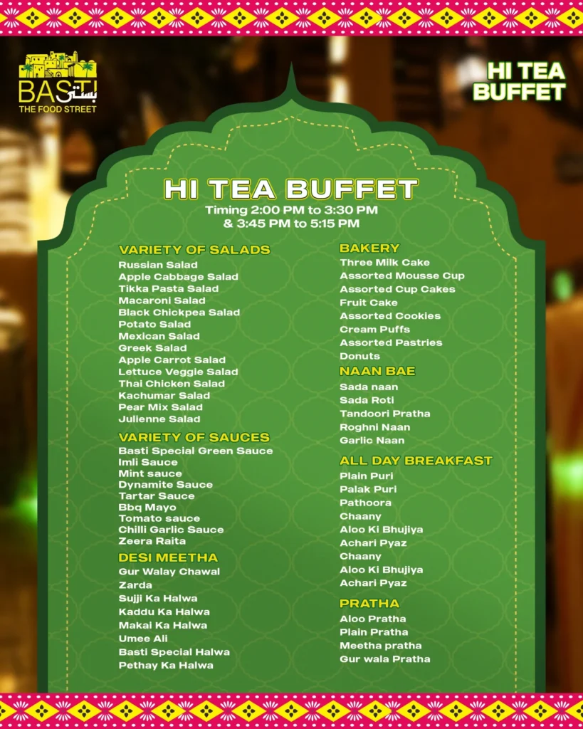 Basti The Food Street restaurant rawalpindi