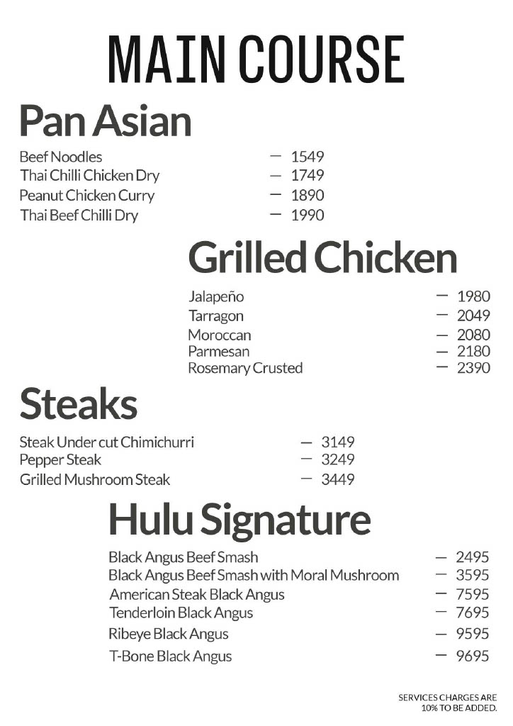 Hulu Restaurant Karachi