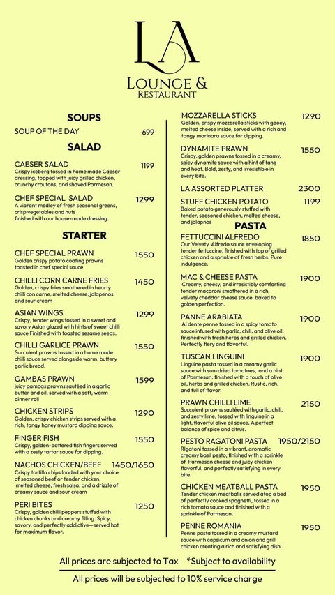 L A Lounge And Restaurant