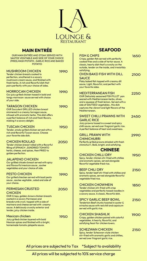 L A Lounge And Restaurant