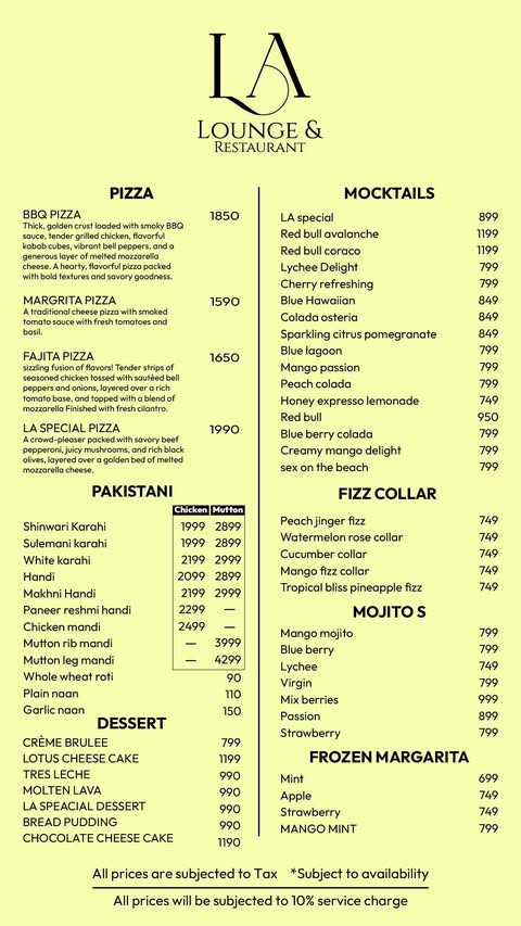 L A Lounge And Restaurant